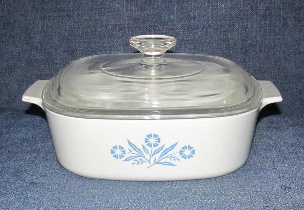 Corning Ware Blue Cornflower Casserole W Lid 2 Quart A-2