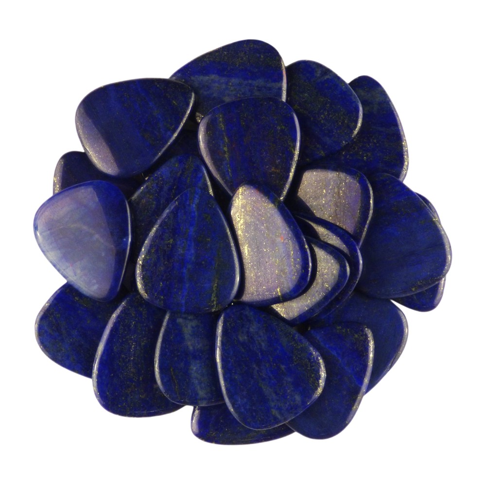 Lapis Lazuli Stone Guitar Pick - 3.0 mm - 351 Shape - Handmade Exotic Plectrum