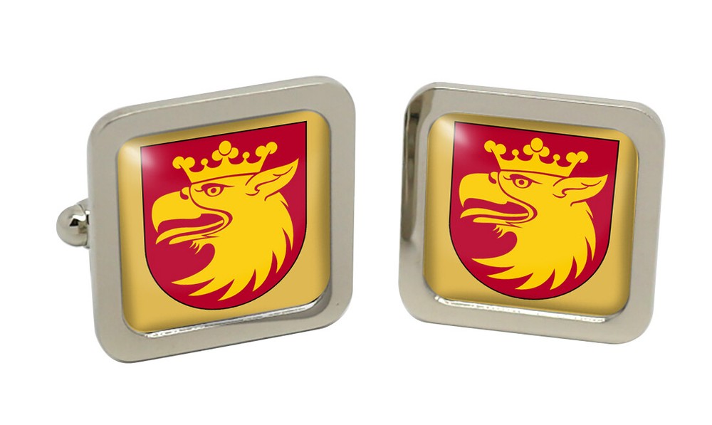 Skåne (Sweden) Square Cufflink in Chrome Box