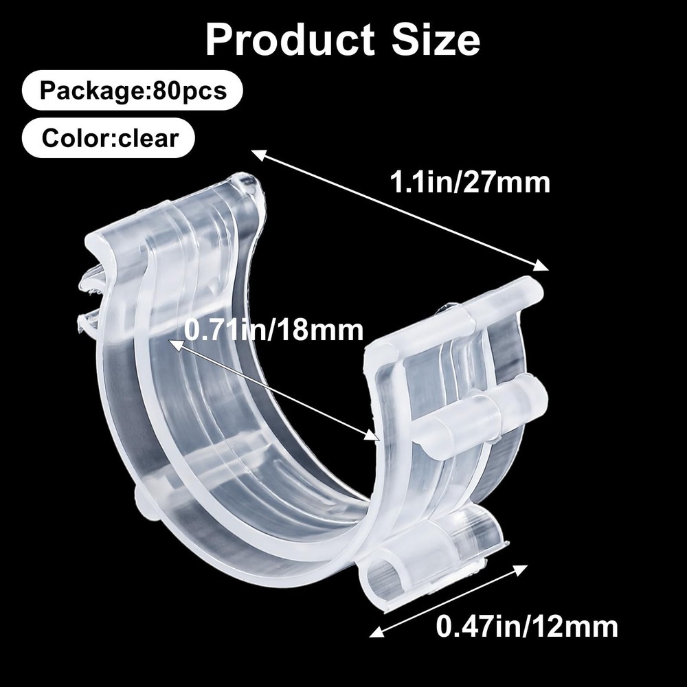 80Pcs Clear Plastic Bobbin Clips, Thread Spool Organizers, Sewing Tool Access...