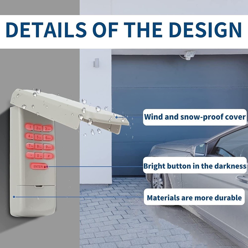LiftMaster 878MAX Garage Door Keypad Wireless and Keyless Entry System