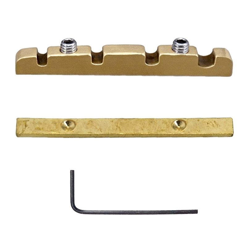 Replacement Brass Nut For Electric Bass 4 String Height Adjustment Size 38mm