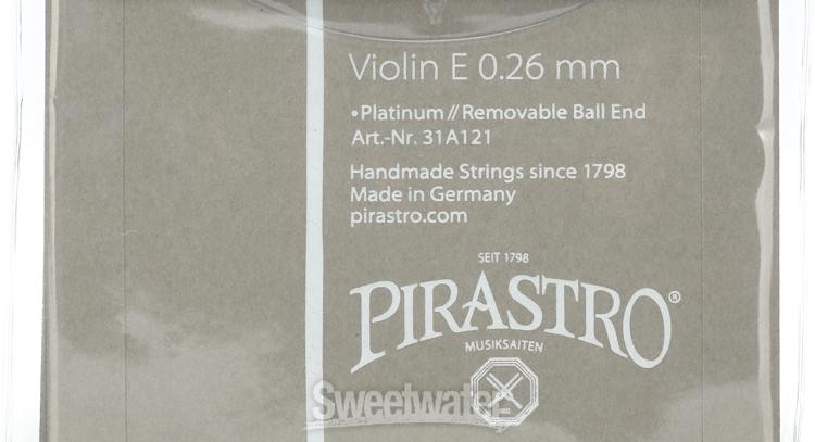 Pirastro Perpetual Violin String Set - 4/4 Size Removable Ball-end E