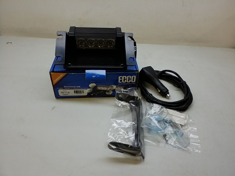 3611A ECCO Grille, Deck, Dash, or Window Mount Single Amber Directional LED