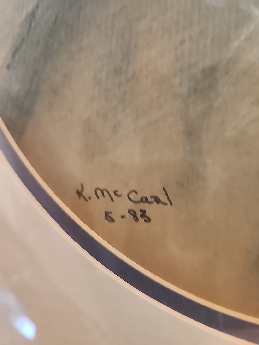 Young African American Girl Original Drawing Date 1983 Double Matted Under Glass