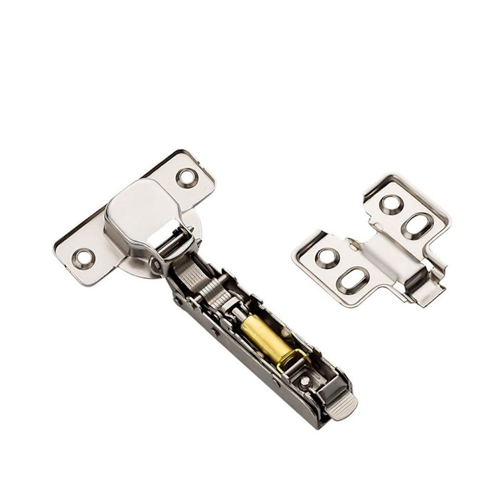 2-Pack Frameless Concealed Cabinet Hinges, Soft-Close, 2D Adjustable (Half-Ov...