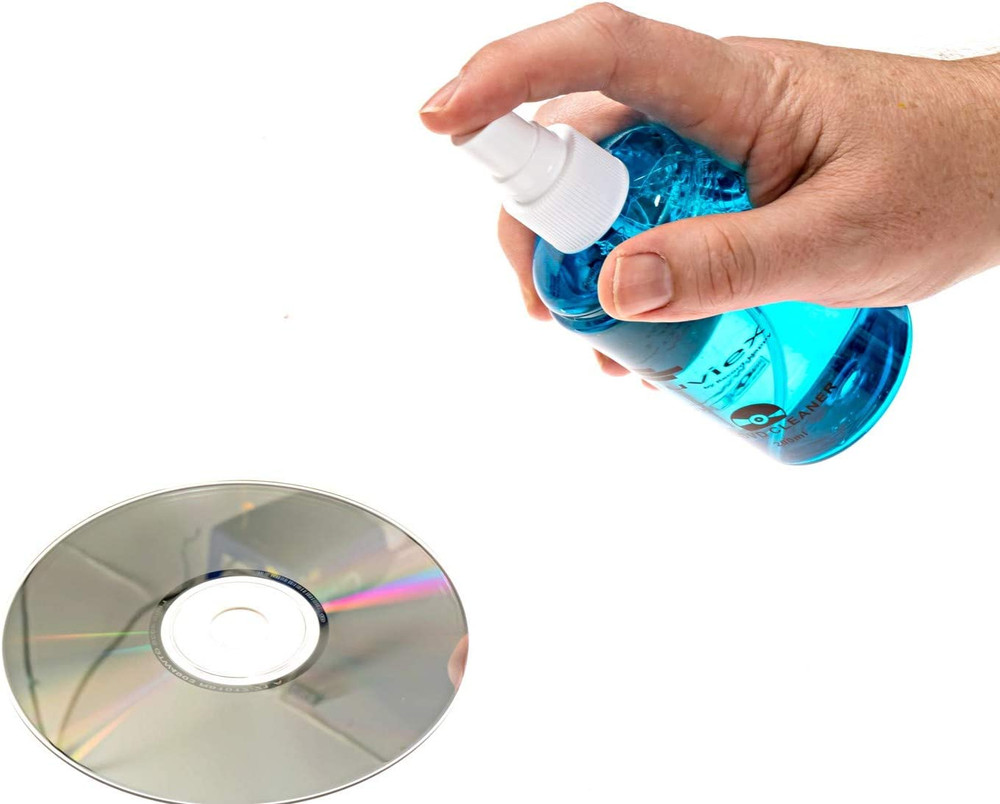 Premium CD Cleaner Solution Spray - Compact Disc CD-DVD Cleaning Fluid with Micr