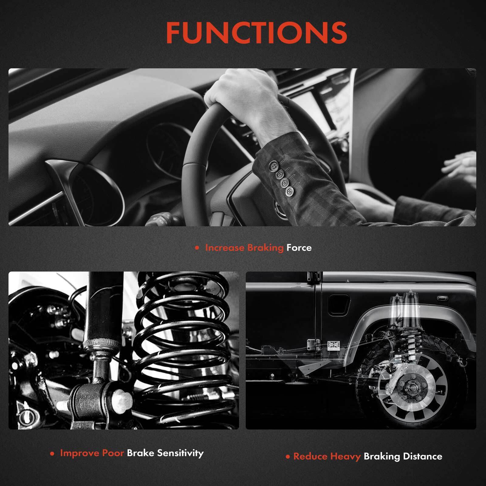 2Pcs Front Side Brake Hydraulic Hose for Ford Escape 08-12 Mazda Tribute Mercury