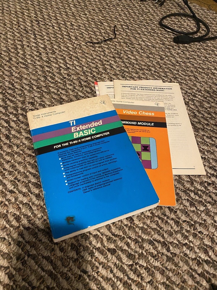 TI 99 4 Computer Bundle Texas Instruments Tested Working Includes Adaptor Games