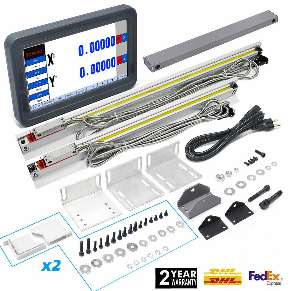 Touch Screen Mill Dro Digital Readout LCD Display+Linear Glass Scale Kit 2/3Axis