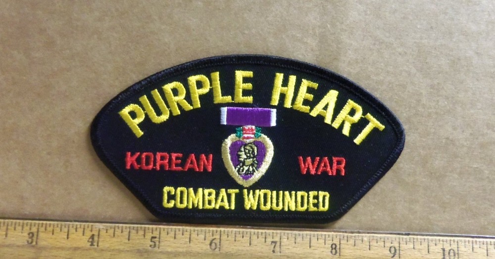 Korean War - Purple Heart - Combat Wounded Embroidered Patch