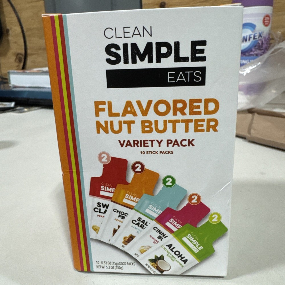 Clean Simple Eats Flavored Nut Butter Variety Pack - 10 Stick Packs