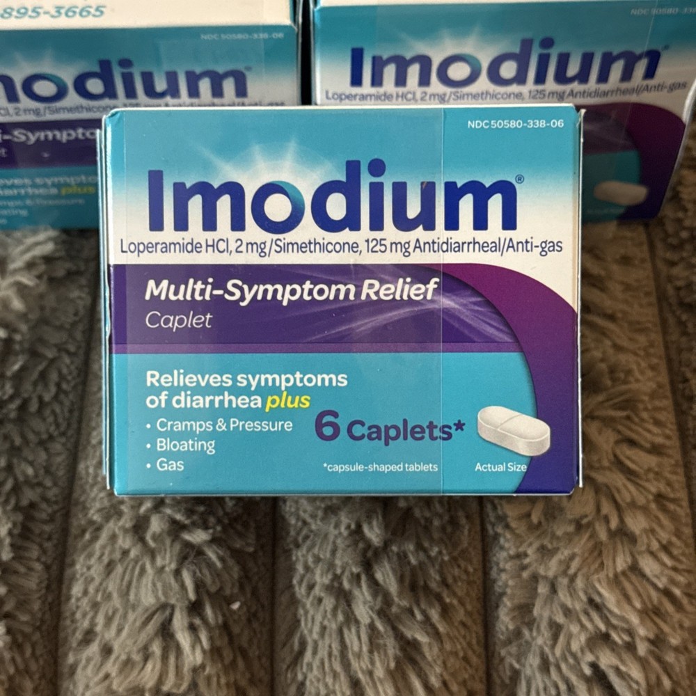 Imodium 2mg Multi-Symptom Relief Caplets - “144” Count Total - 02/27