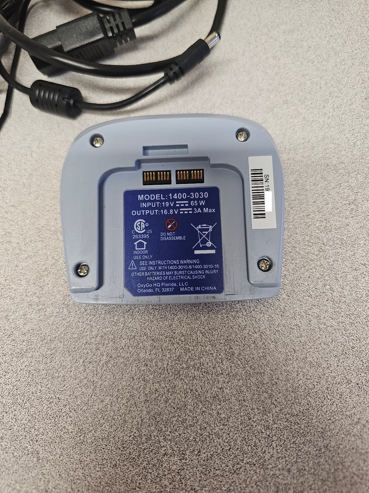 OxyGo NEXT 1400-3030 Desktop battery charger Compatable with Inogen ba-503