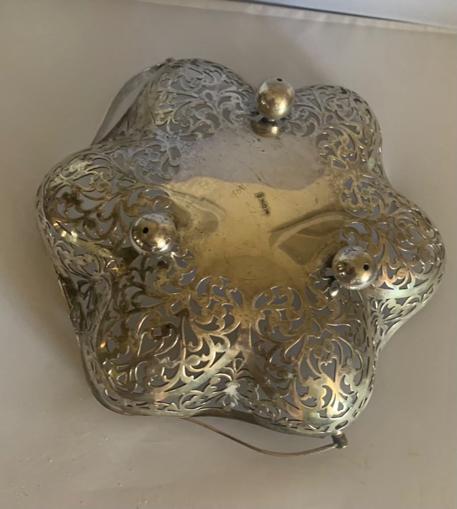 Antique French Silver Serving Basket