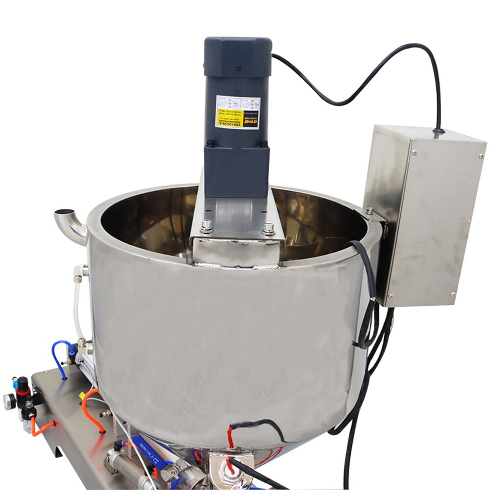 Paste Liquid Fill Machine Single Nozzle 100-1000ml Heating& Mixing Piston Filler