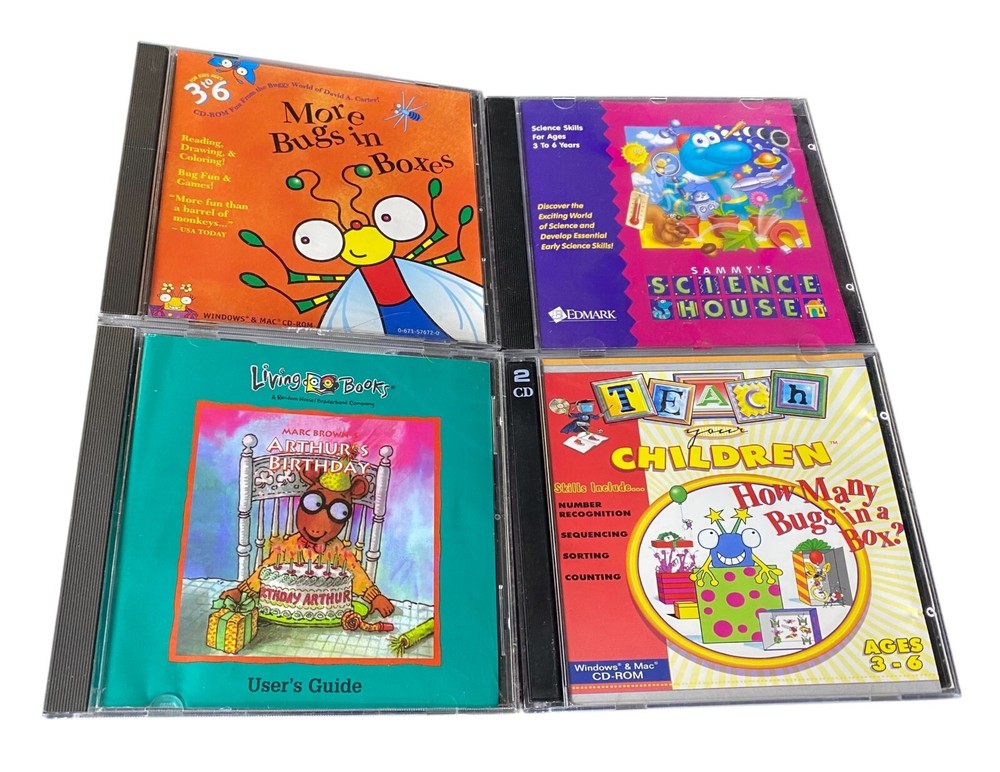 Vintage 1990s Children’s Computer Games/Programs Lot (14)