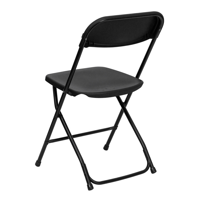 (100 PACK) 650 Lbs Capacity Commercial Quality Black Plastic Folding Chairs
