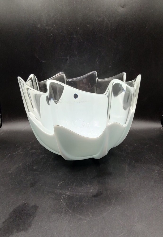 Rosenthal Clear And White Art Glass Bowl