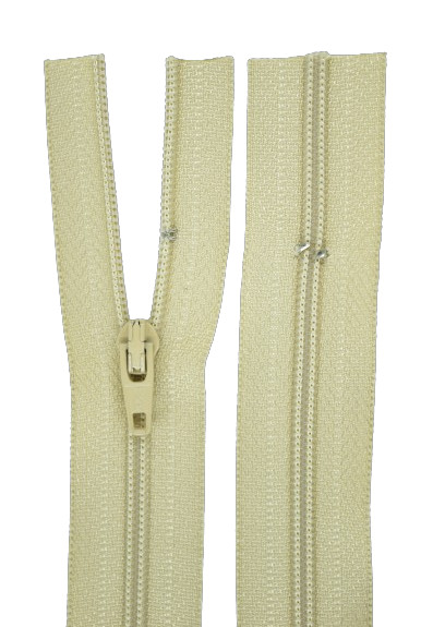 Zipper For Bedding 1 Way Light Beige Lockable Length 30-200 Cm