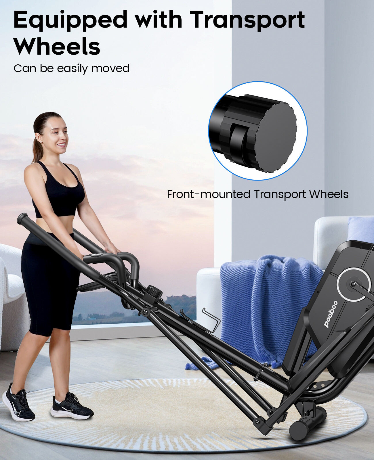 Indoor Elliptical Machine Cross Trainer Exercise Machine Fitness Workout Cardio