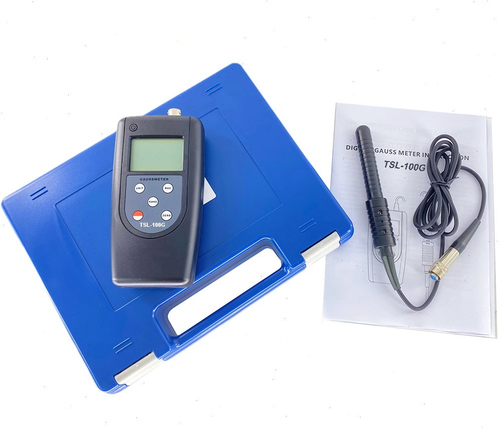 Tesla Meter DC Magnetic Field Tester Gaussmeter with Range 0-200mT-2000mT