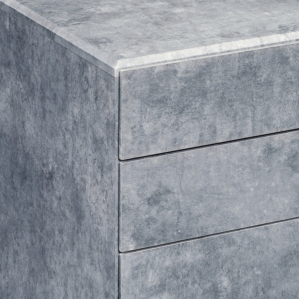 Silver 3-drawer File Cabinet