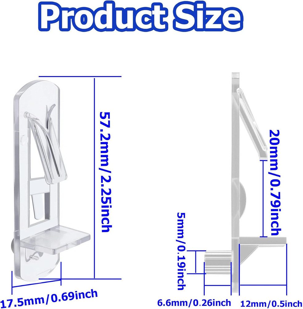 20PCS Plastic Locking Shelf Support Pegs, 5Mm Self-Locking Shelf Pins, Plastic C