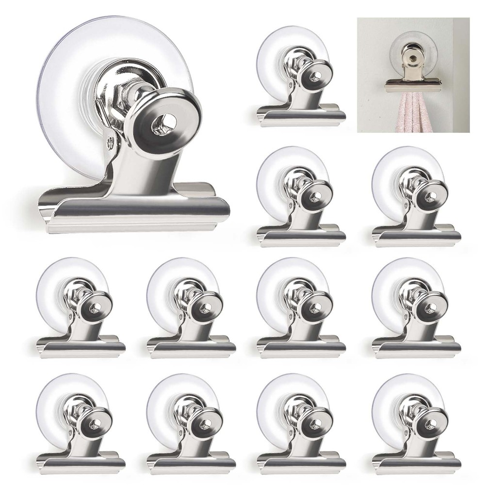 AccEncyc Suction Cup Clips for Windows 12Pcs Clear 12Pcs,