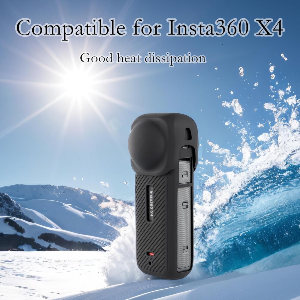 For Insta360 X4 Silicone Case Camera Protective Kit Action Camera Case/Lens Cap
