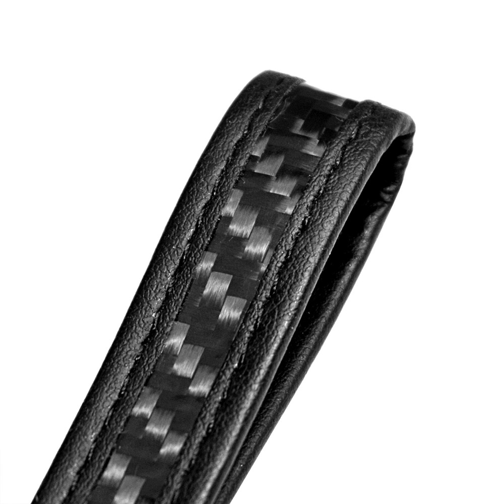 GMC Black Carbon Fiber Strap Chrome Hook Key Chain