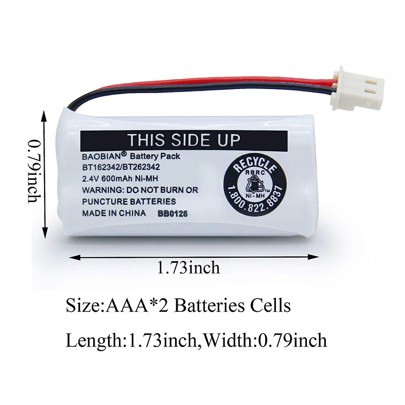 4x BT1623421/BT262342/BT166342 Battery For Vtech 2.4V for AT&T Cordless Phone