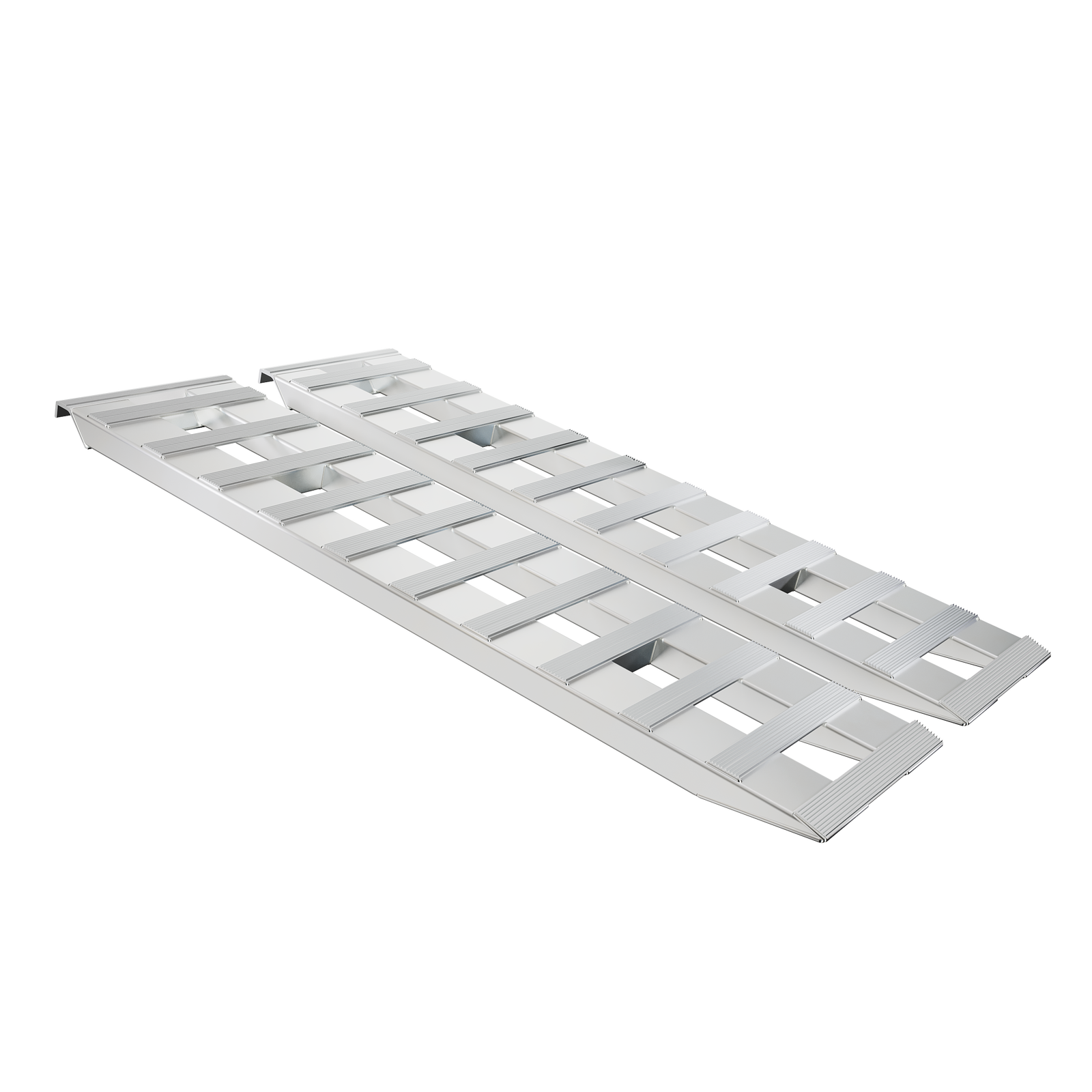 Pair For 60''X15" Aluminum Ramps 6800 LBS Truck Car Auto Trailer Ramps Hook End