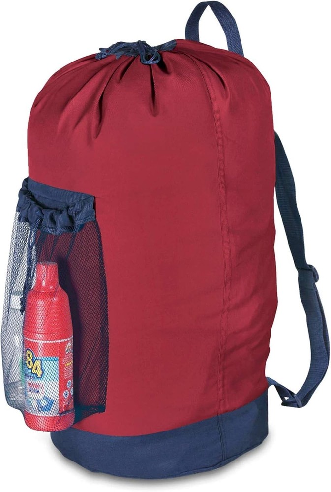 Backpack Laundry Bag Laundry Backpack W/ Shoulder Straps & Mesh Pocket Durable