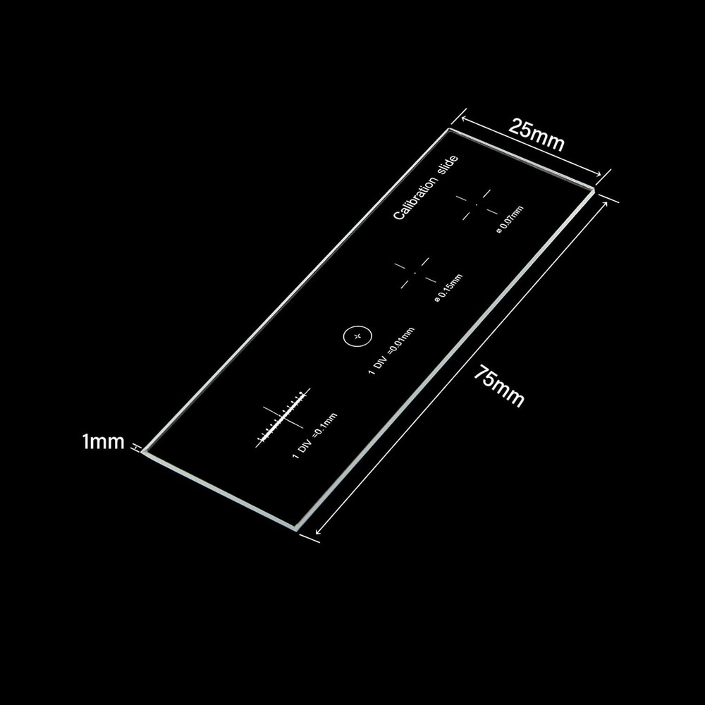 0.01mm Microscope Reticle Calibration Slide Multifunctional Calibrating Ruler