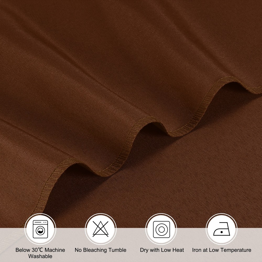 140x220cm Rectangle Tablecloth, Thickened Polyester Table Cloth Dark Brown