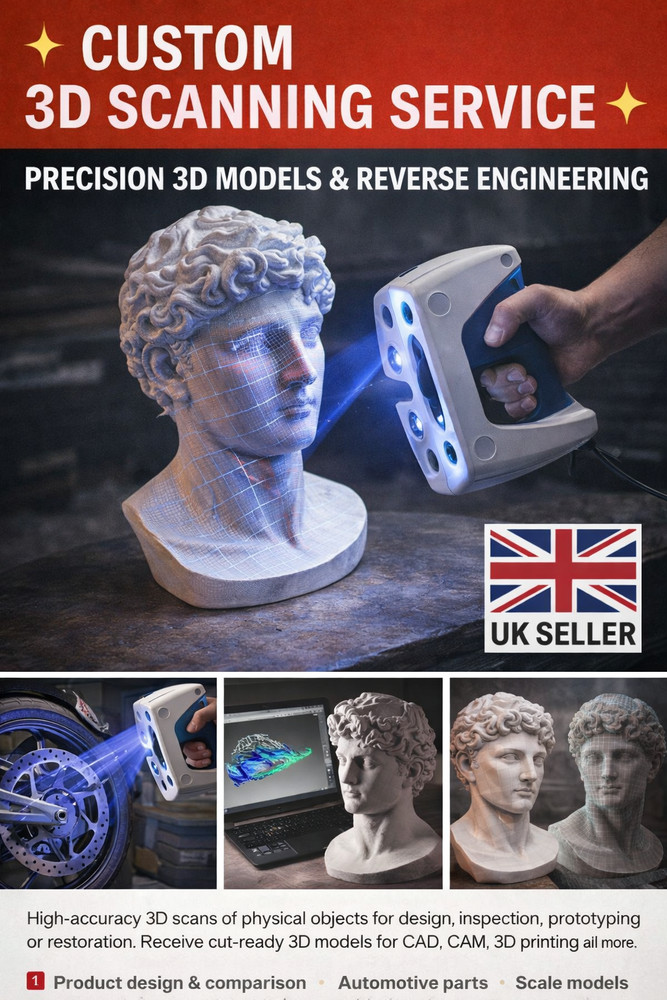 Custom 3D Scanning – Small & Large Items | Parts, Models & Prototypes | UK