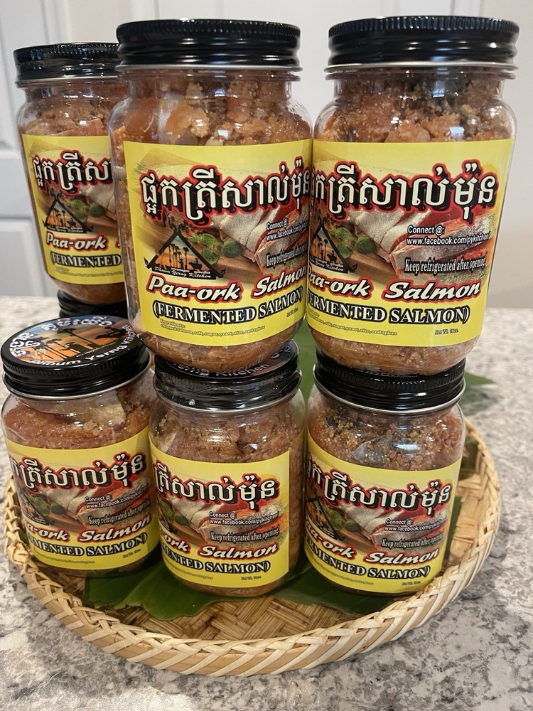 Fermented Salmon 3 Jars 17 Oz Each ផ្អកត្រីសាលម៉ុន