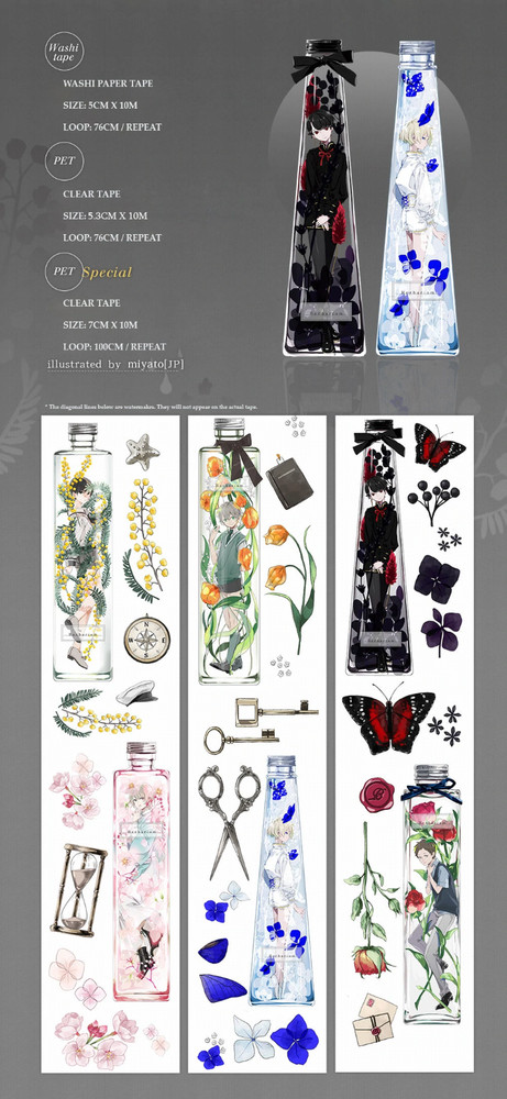 Falling Land Studio Herbarium Boys PET Tape SAMPLE LOOP
