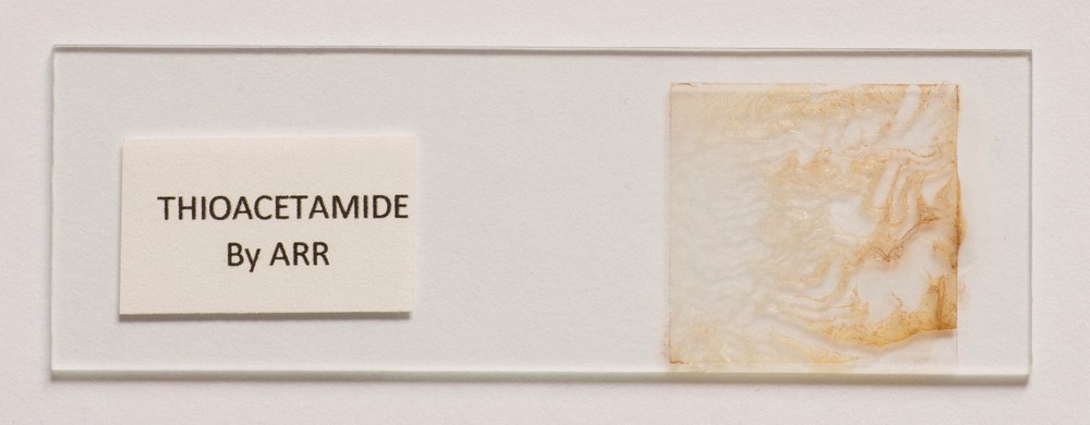 Microscope slide for polarization, THIOACETAMIDE