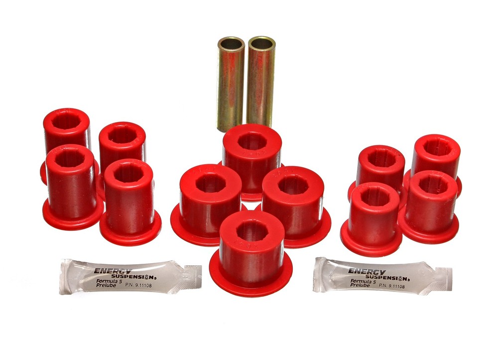 Energy Suspension 8.2107R Leaf Spring Bushing Set Polyurethane Red