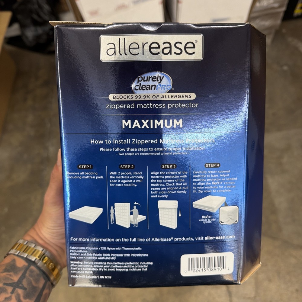 Twin Maximum Bed Bug and Allergy Mattress Protector White - AllerEase