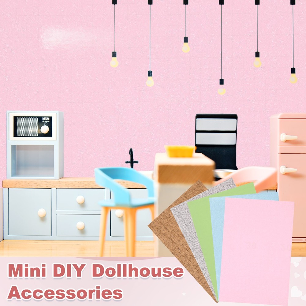 6 Sheets Silk Pattern Self-Adhesive Flooring Wall White