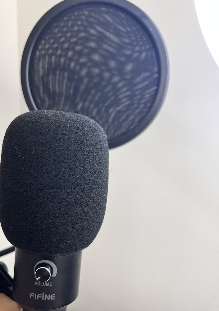 FIFINE USB Condenser Microphone with Pop Filter & Adjustable Mount