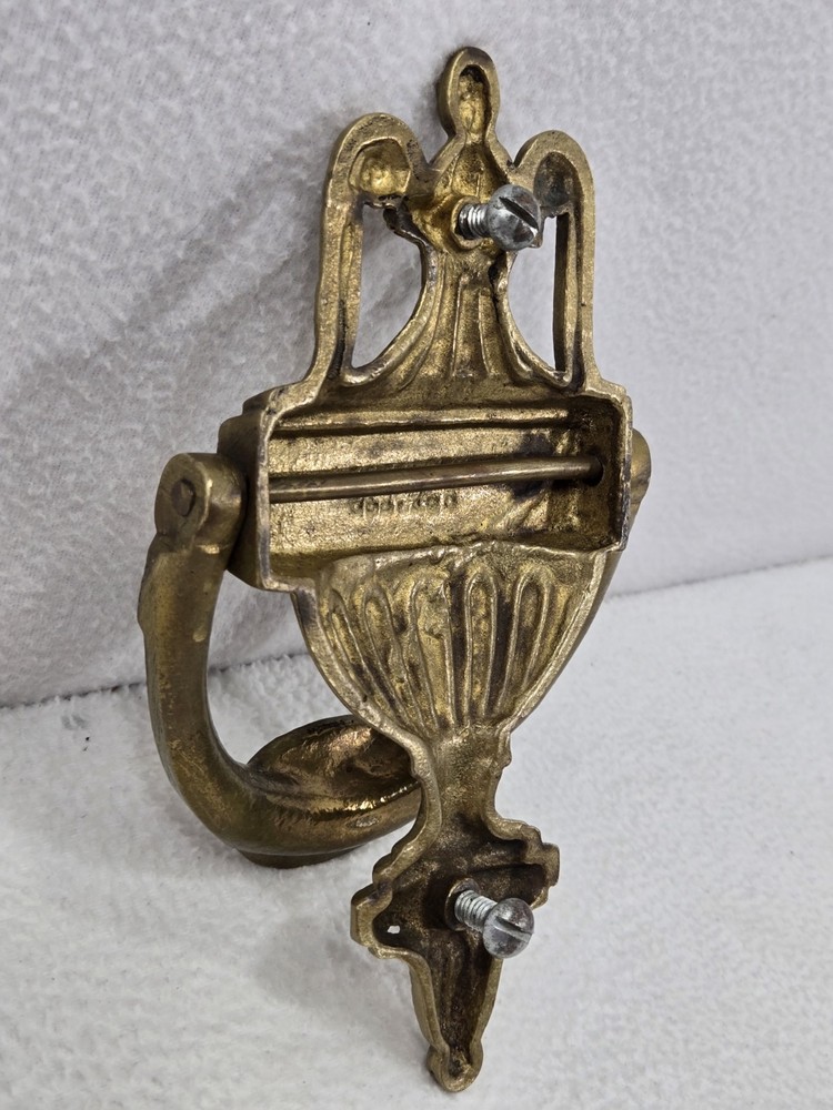 Vintage Solid Brass Virginia Style Blank Monogram Space Door Knocker