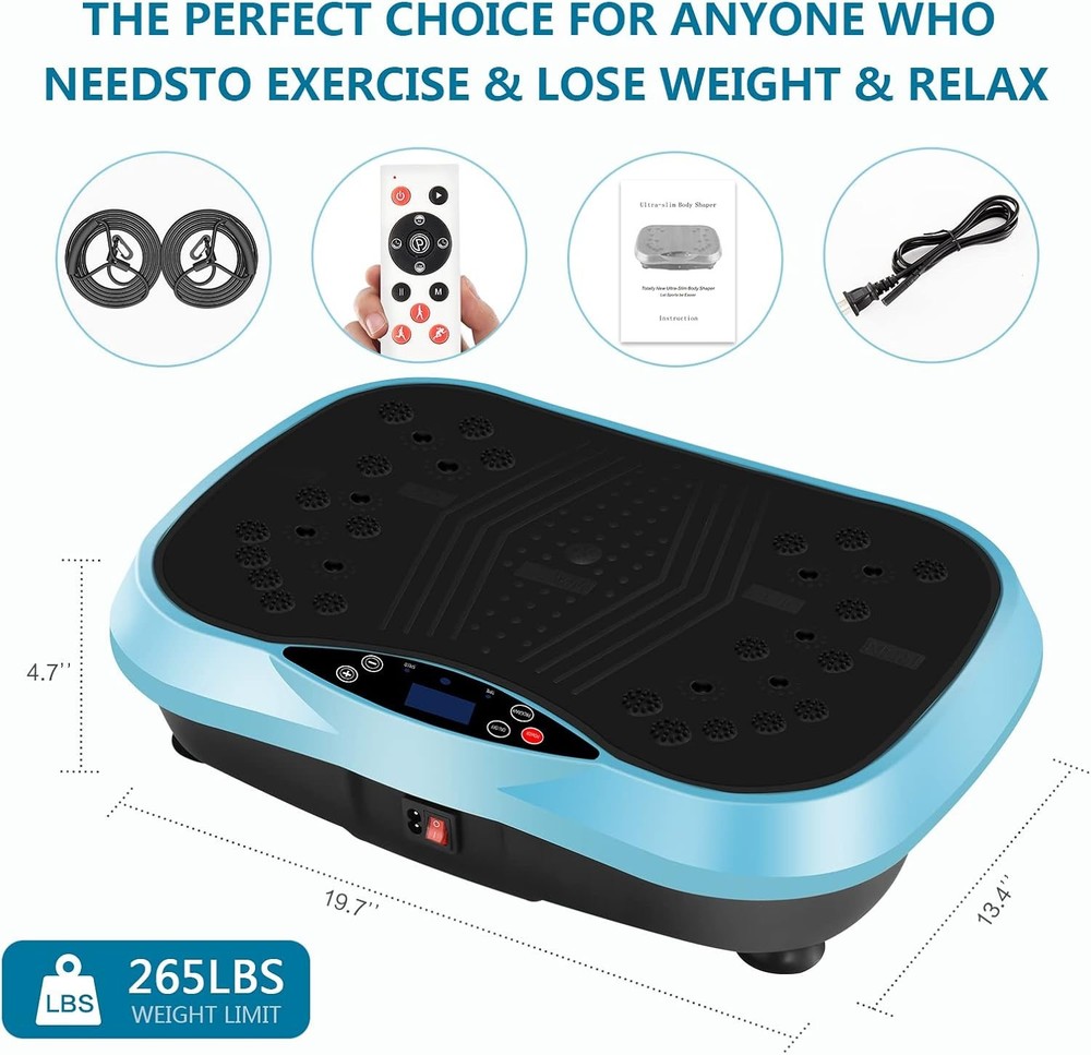 Vibration Plate Exercise Machine - Full Body Workout Vibration Platform with Loo