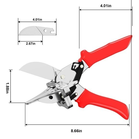 GARTOL Ratchet Miter Shears for Angular Cutting Molding Crafting