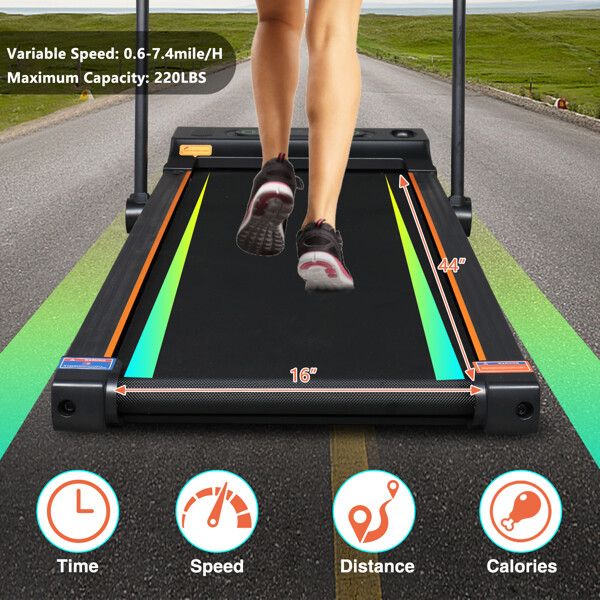 0.75HP Single Function Electric Treadmill Compact Electric Treadmill for Home