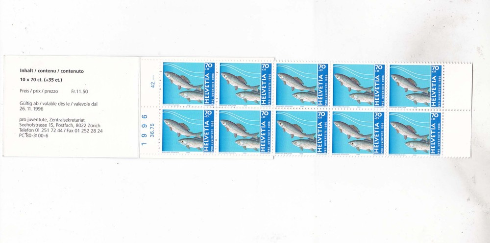1996 complete booklet,MNH h2288