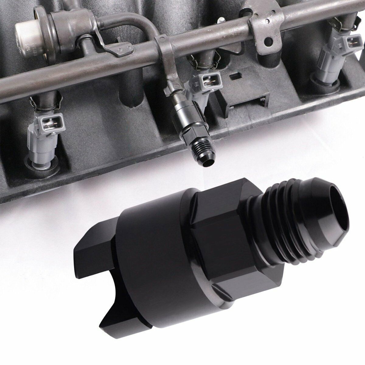 2PC 6AN AN6 Fuel Adapter Fitting to 3/8 GM Quick Connect w/ Thread EFI Female LS